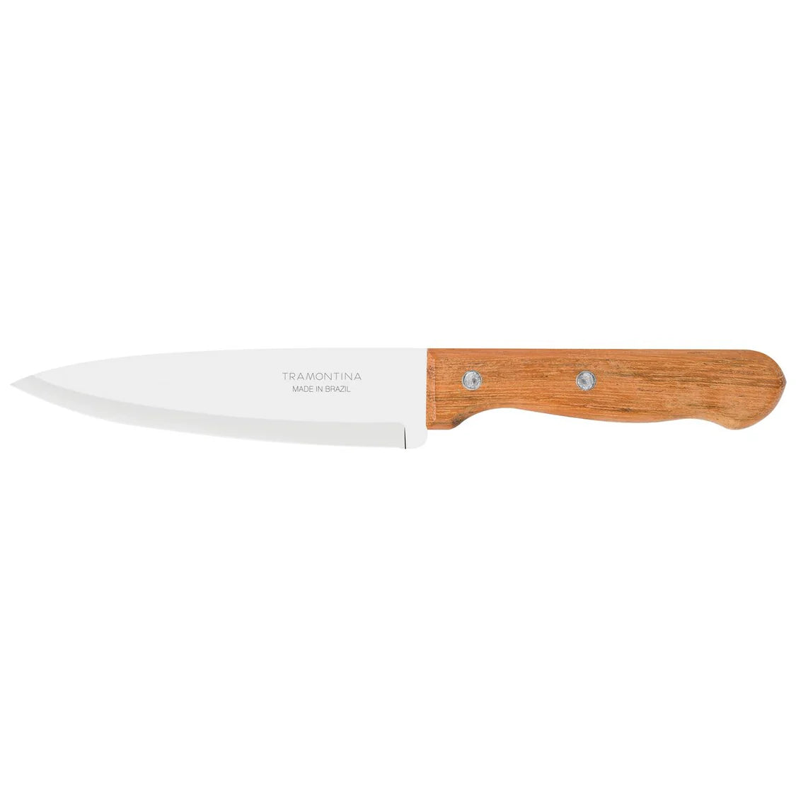 Tramontina 6-Inch Professional Chef Knife | Premium Stainless Steel Kitchen Knife | Ergonomic Natural Wood Handle | Razor Sharp Multipurpose Cutting Blade