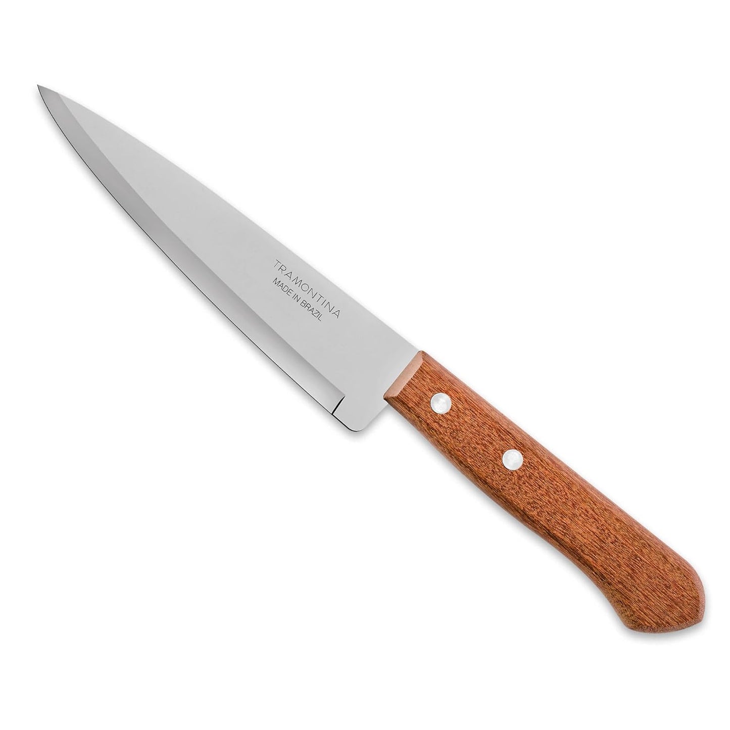 TRAMONTINA Dynamic 15cm Fish Knife | Stainless Steel Fillet & Utility Knife | Wooden Handle Kitchen Cutting Knife
