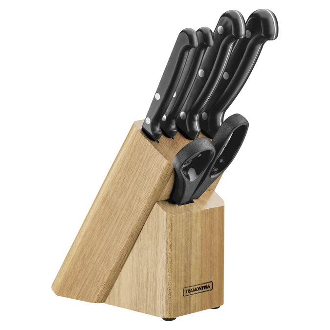 Tramontina 8 Inch Stainless Steel Knife Block Set of 6