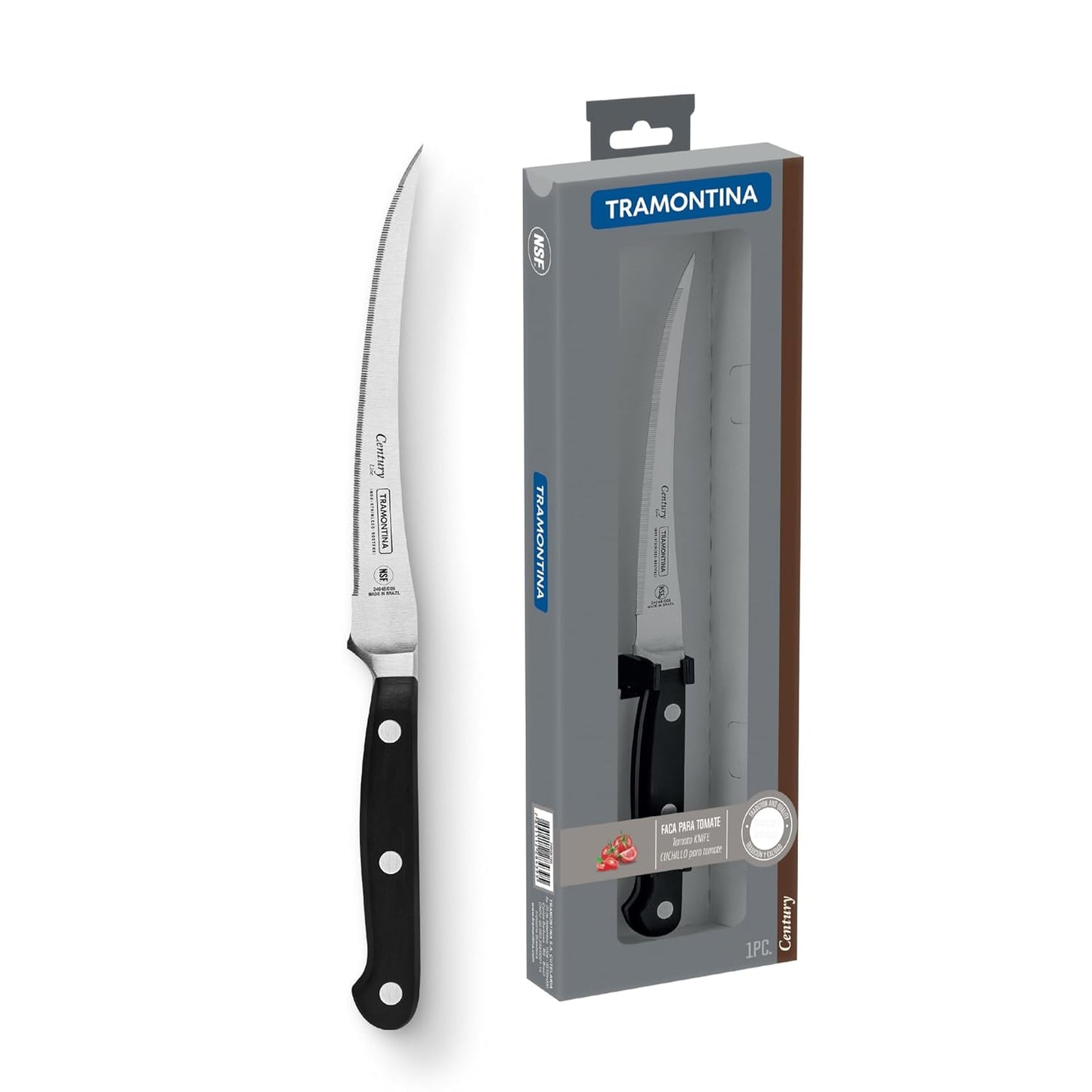 Century Stainless Steel Tomato  Micro-Serrated Blade Kitchen Knife | Professional Tomato Slicer