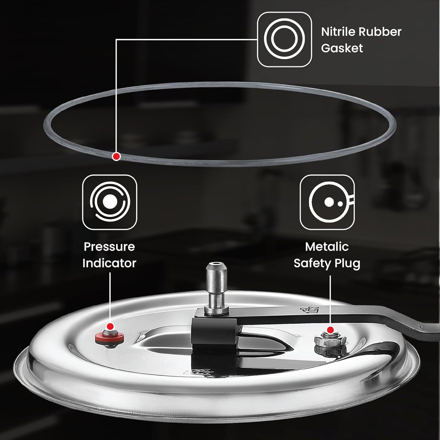 Prestige 3.5 L Tri-Ply Svachh Inner Lid Pressure Cooker| Gas and Induction Compatible| Spillage Control| Even Heat Distribution| Low Cooking Oil| Faster Cooking| 5 Years Warranty| Silver