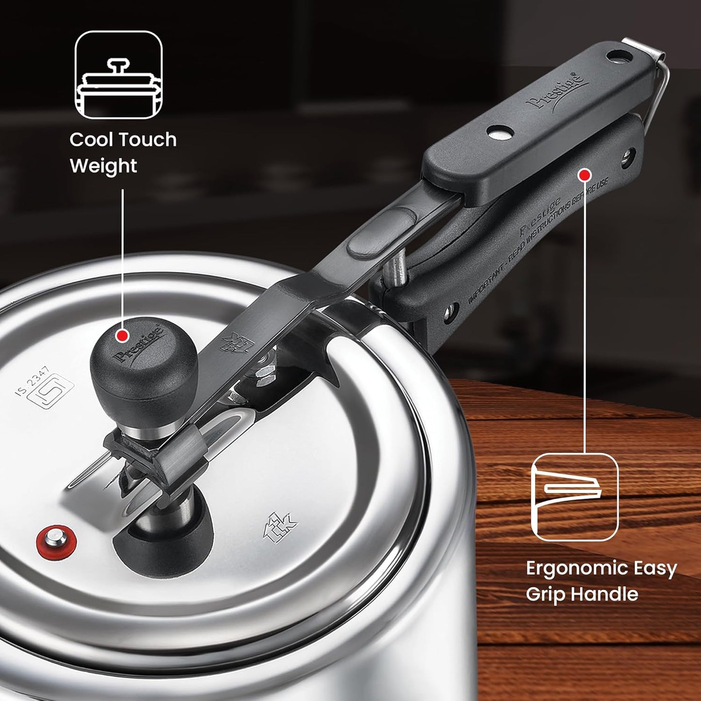 Prestige 3.5 L Tri-Ply Svachh Inner Lid Pressure Cooker| Gas and Induction Compatible| Spillage Control| Even Heat Distribution| Low Cooking Oil| Faster Cooking| 5 Years Warranty| Silver