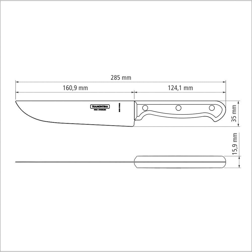 Tramontina Ultracorte 6-Inch Chef Knife | Razor Sharp Stainless Steel Blade with Antimicrobial Black Handle for Everyday Cooking