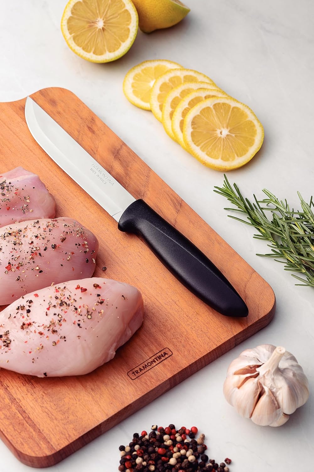 Tramontina 6 Inch Stainless Steel Kitchen Knife | Black Handle