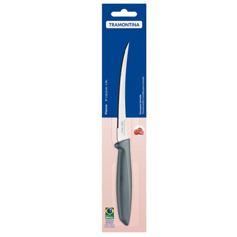 Tramontina 5 Inch Stainless Steel Tomato Knife | Micro Serrated Blade