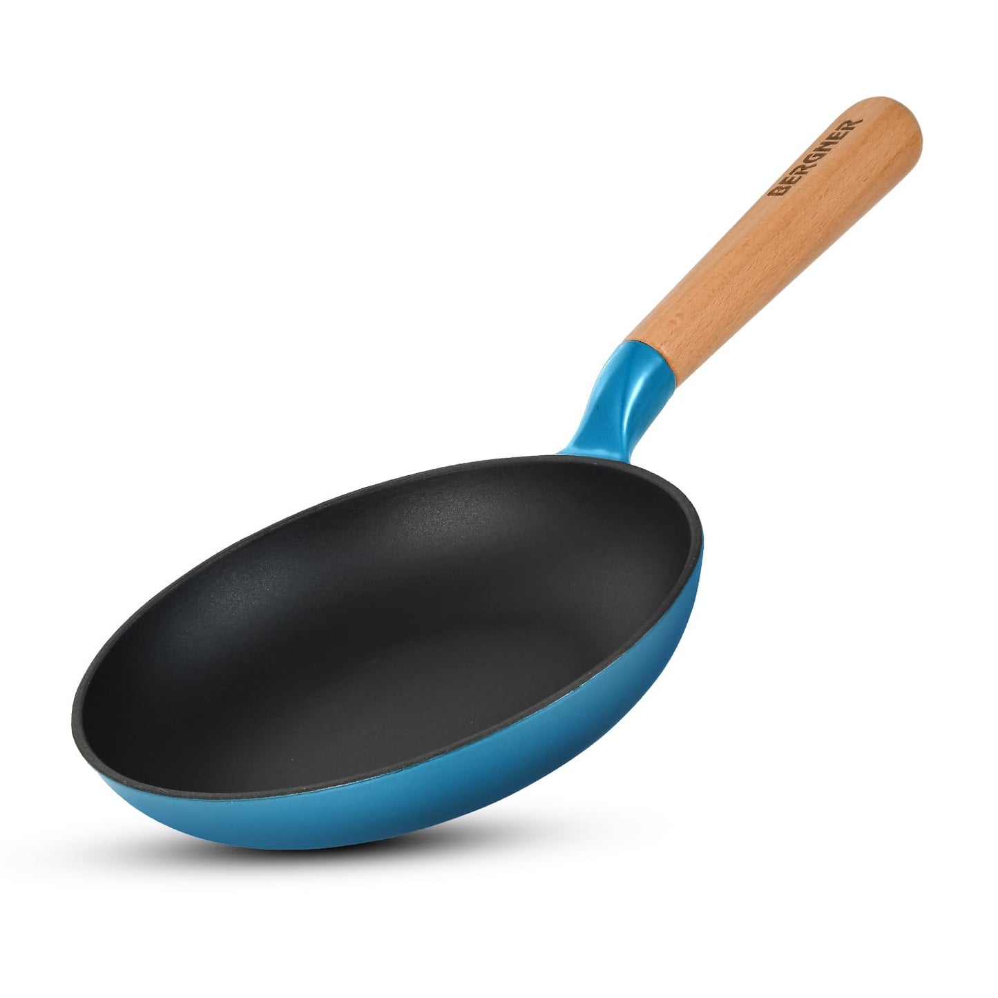Bergner Excalibur 18cm Cast Iron Frypan | PFAS-Free Non-Stick Blue