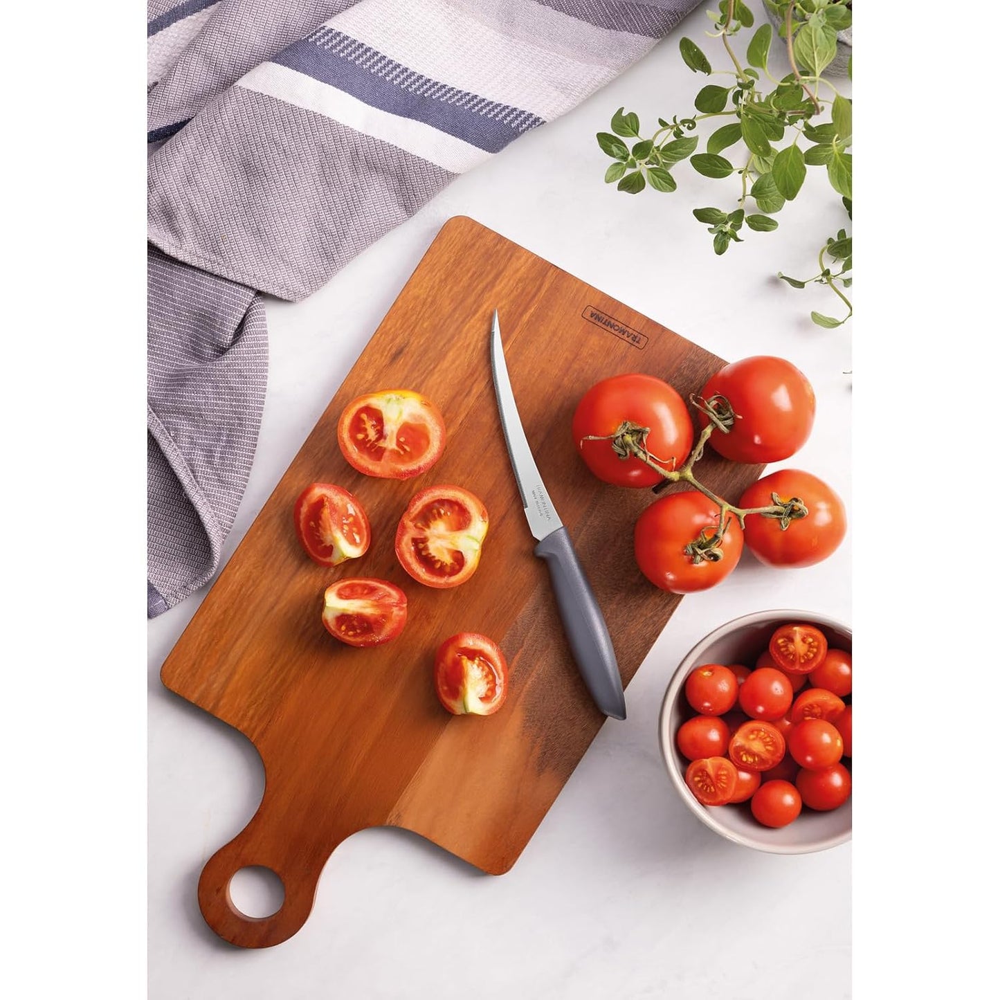Tramontina 5 Inch Stainless Steel Tomato Knife | Micro Serrated Blade