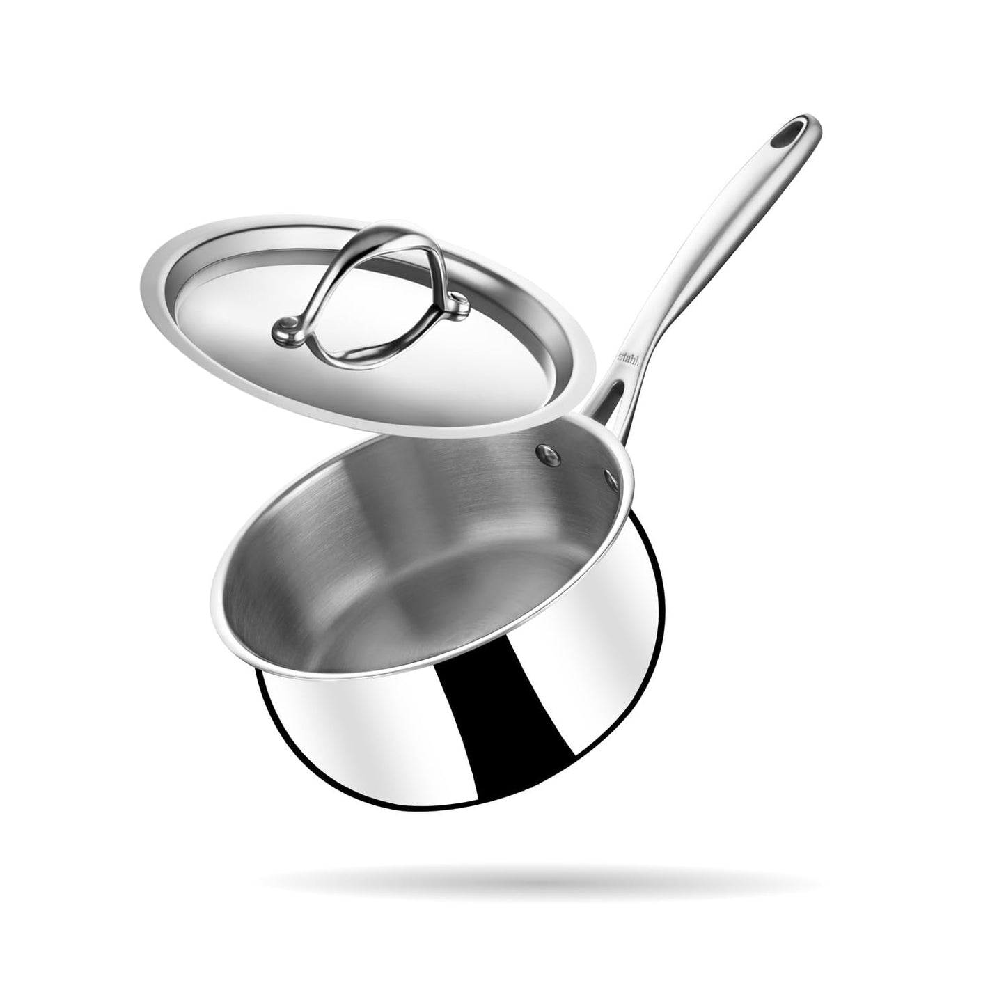 Stahl Artisan Triply Belly Sauce Pan 1.6L 2.4L Induction Gas