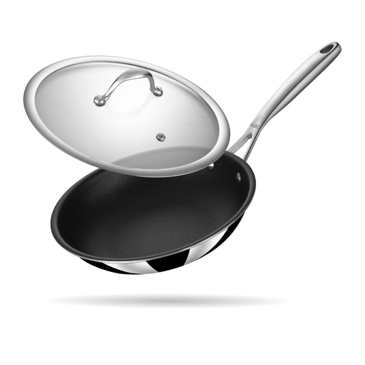 Stahl Schild Triply Non Stick Fry Pan with Glass Lid