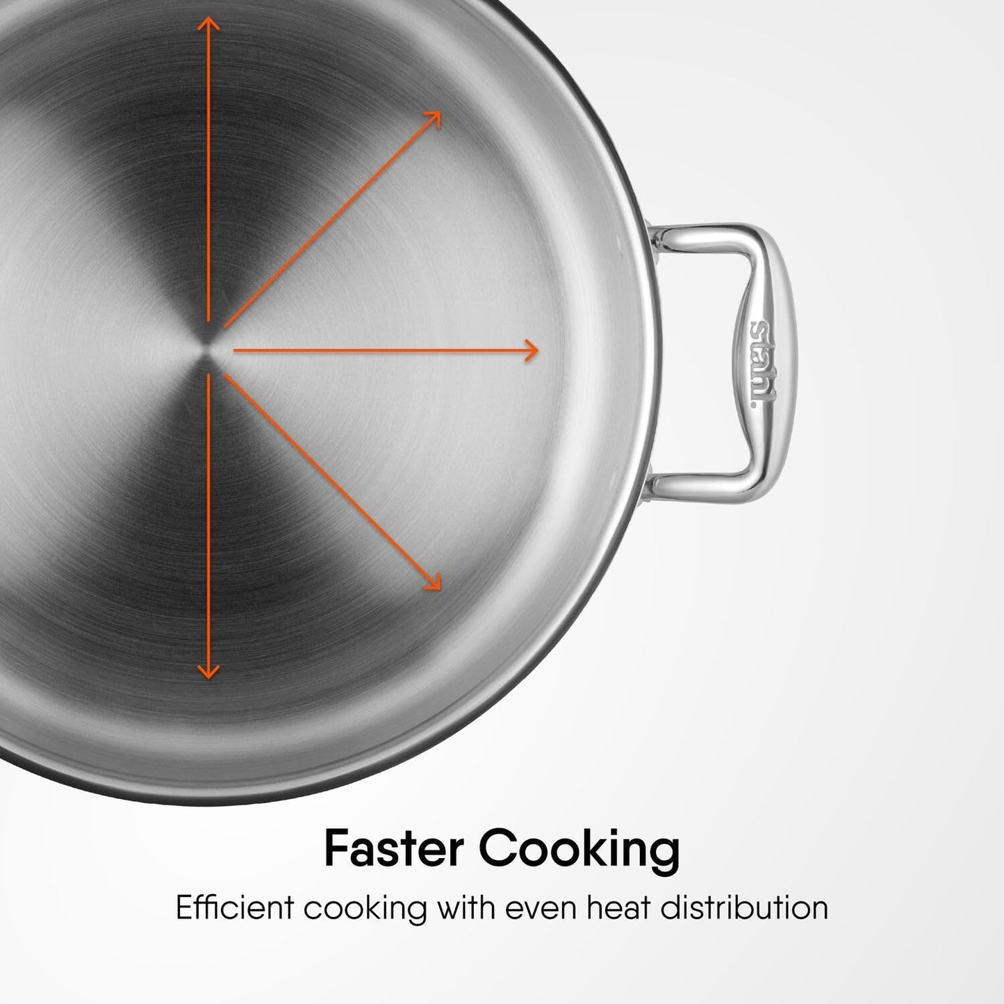 Stahl Artisan Biryani Pot Triply Induction Gas with Lid