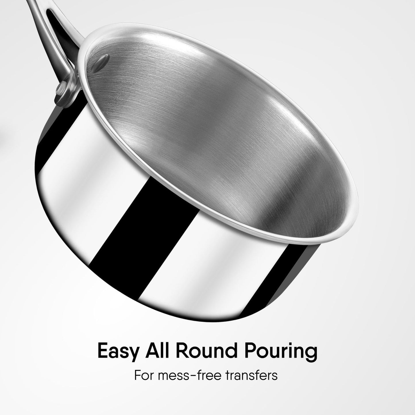 Stahl Artisan Triply Sauce Pan Milk Tea Pan with Lid