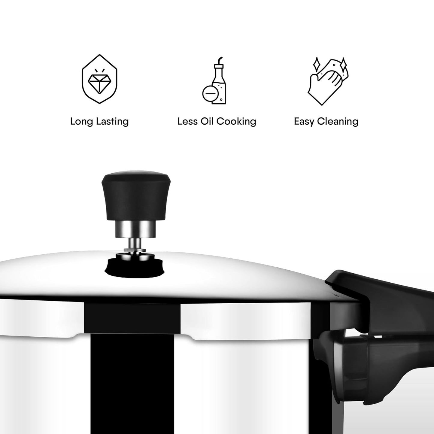 Stahl Xpress Triply Pressure Cooker Tall Induction Gas Broad