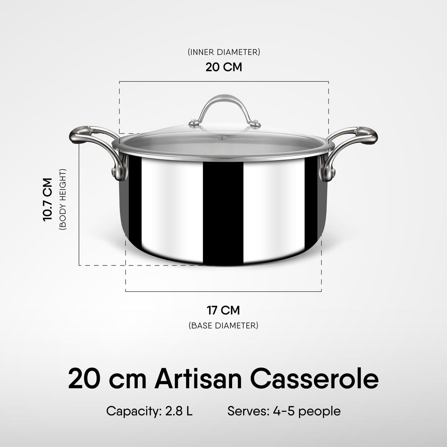 Stahl Artisan Triply Sauce Pot Casserole with Lid
