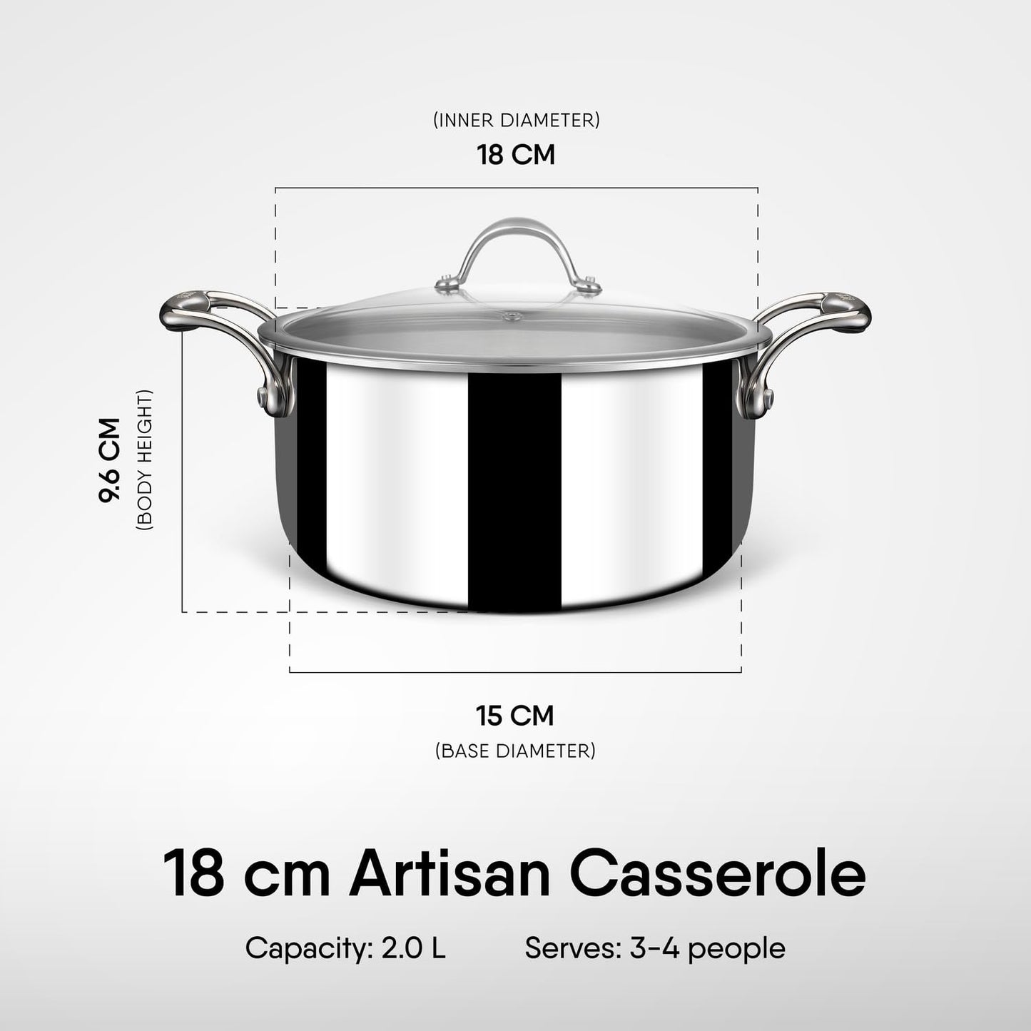 Stahl Artisan Triply Sauce Pot Casserole with Lid