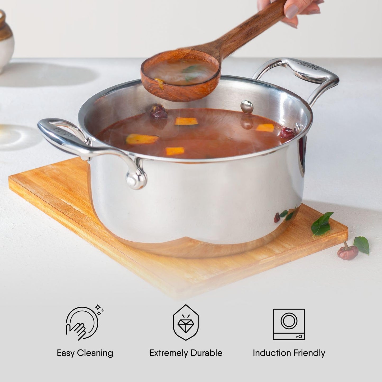 Stahl Artisan Triply Sauce Pot Casserole with Lid