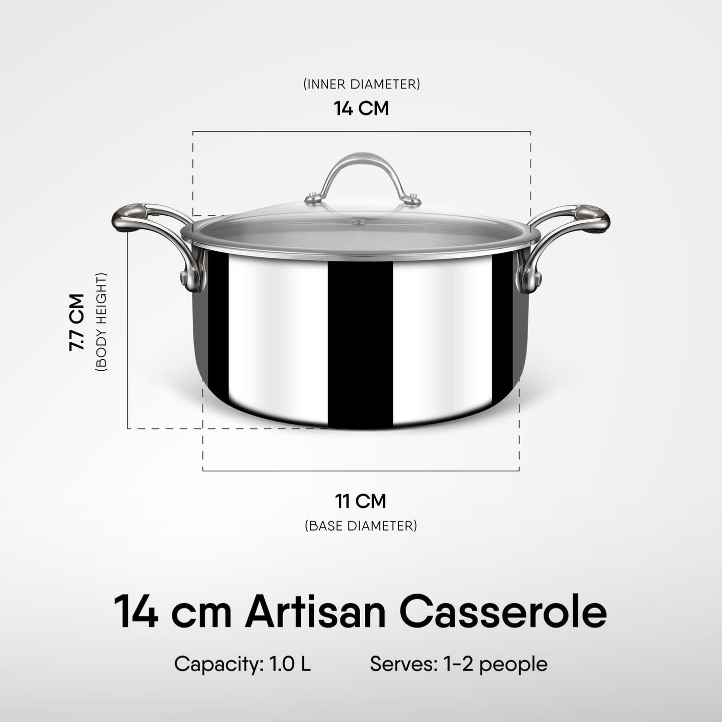 Stahl Artisan Triply Sauce Pot Casserole with Lid