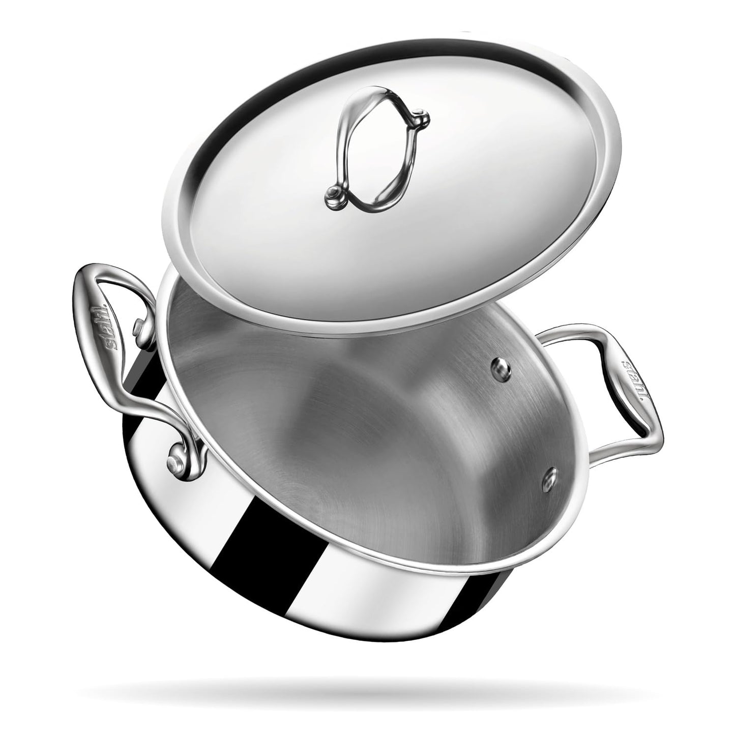 Stahl Casserole Triply Induction Gas Cook & Serve