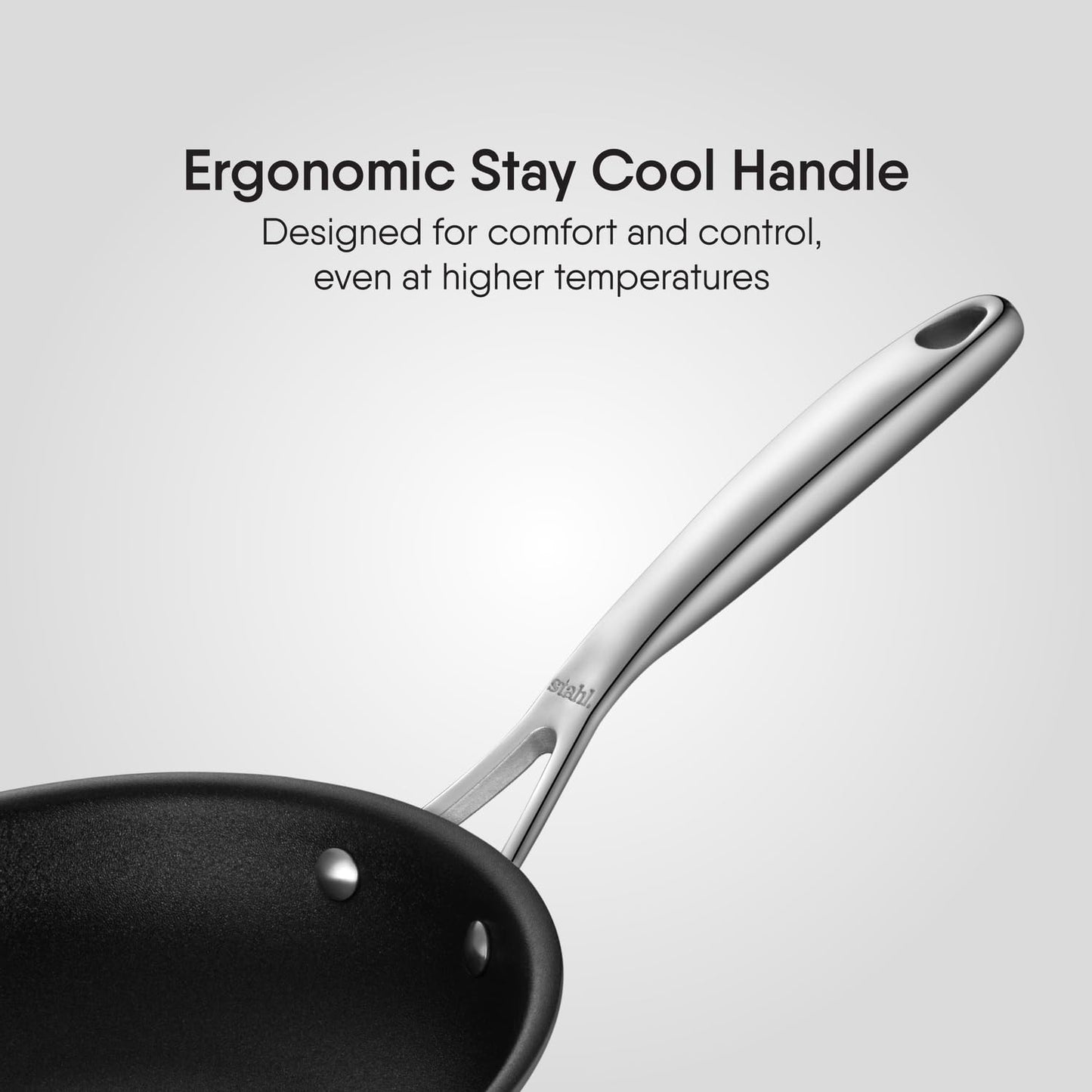 Stahl Schild Triply Non Stick Fry Pan with Glass Lid