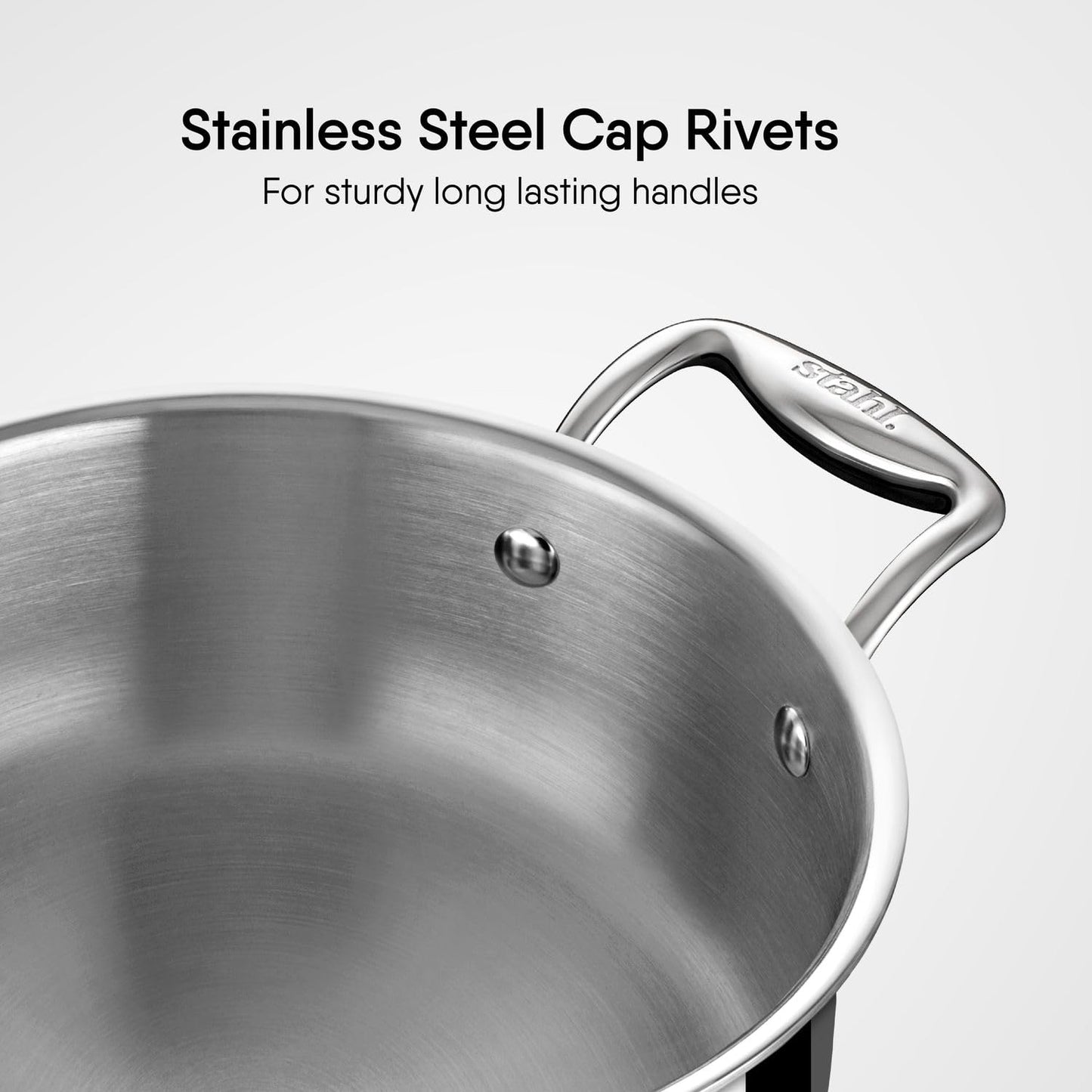 Stahl Casserole Triply Induction Gas Cook & Serve