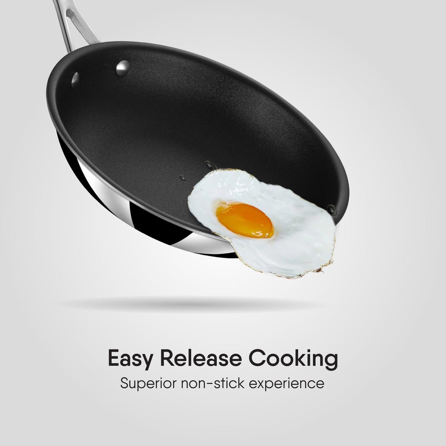 Stahl Schild Triply Non Stick Fry Pan with Glass Lid