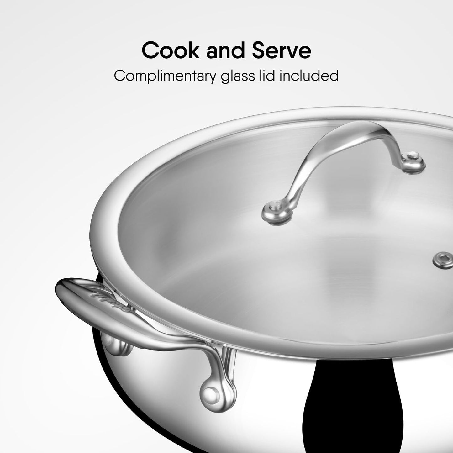 Stahl Artisan Biryani Pot Triply Induction Gas with Lid