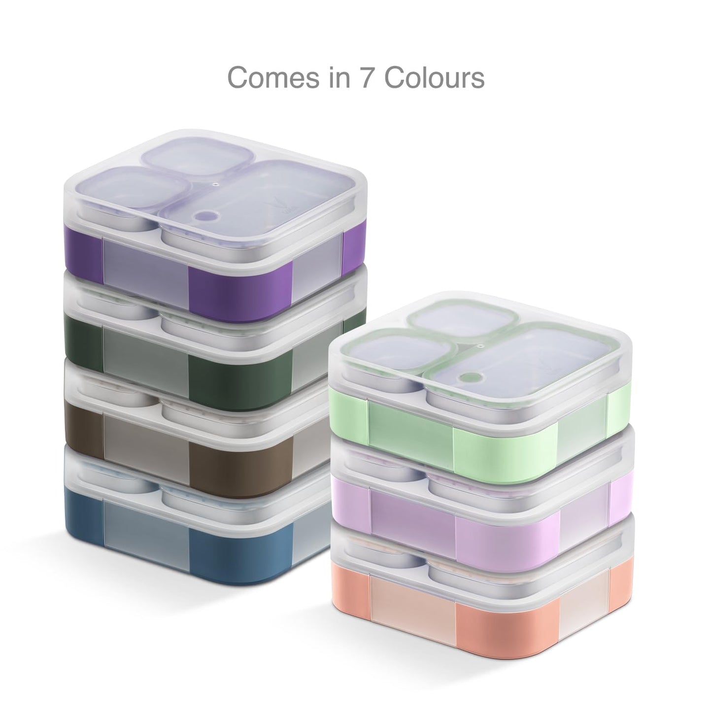 VAYA Tydbyt Kids Lunch Box 650ml Stainless Steel Bento Tiffin Box with 3 Leakproof Containers