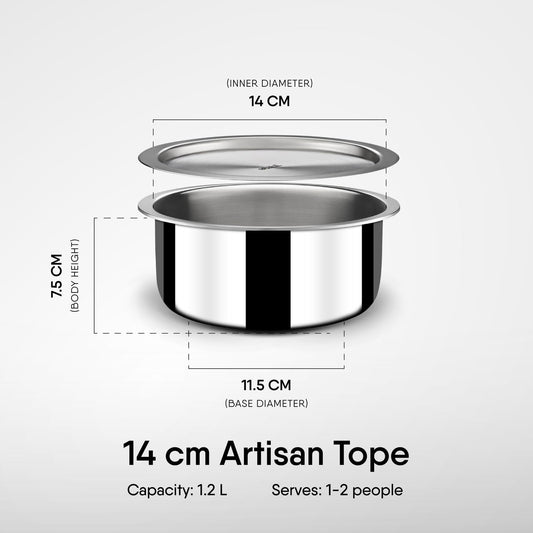 Stahl Triply Stainless Steel Tope  with Lid