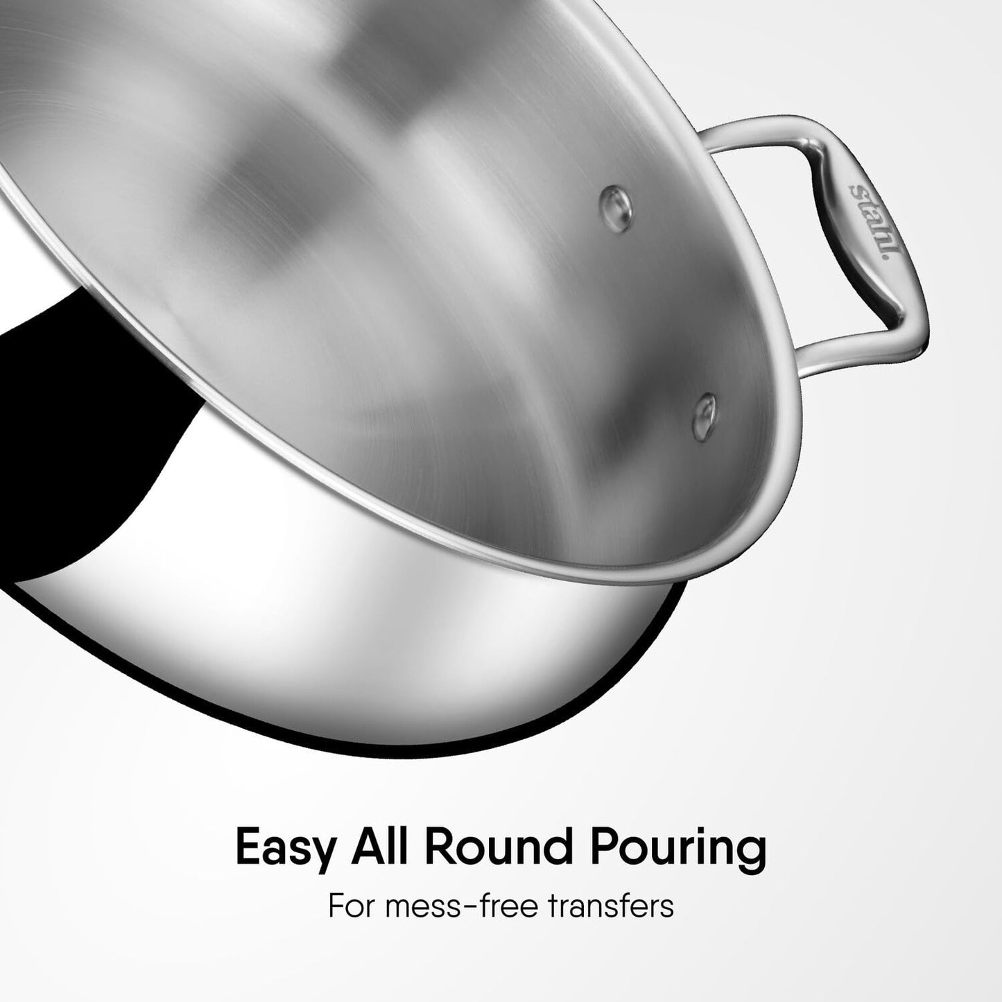 Stahl Artisan Biryani Pot Triply Induction Gas with Lid