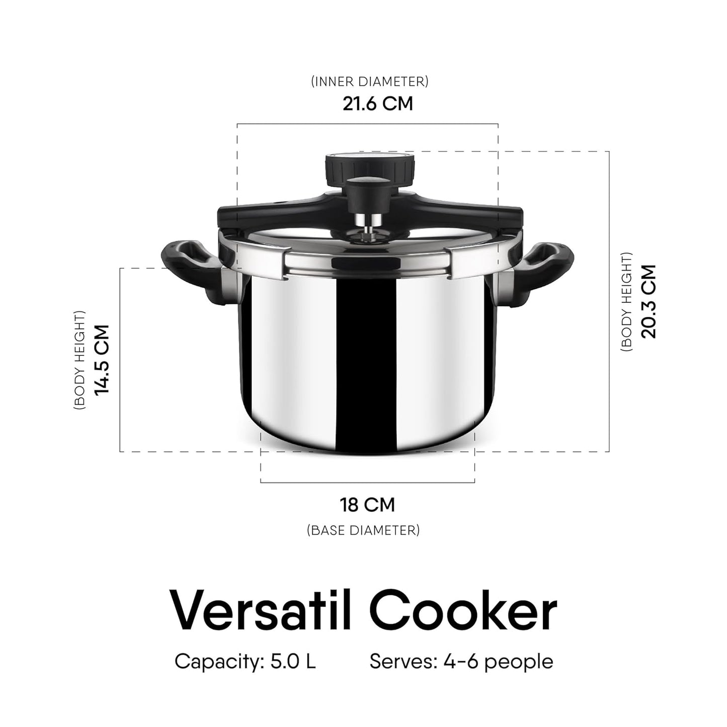 Stahl Versatil Triply Pressure Cooker Outer Lid