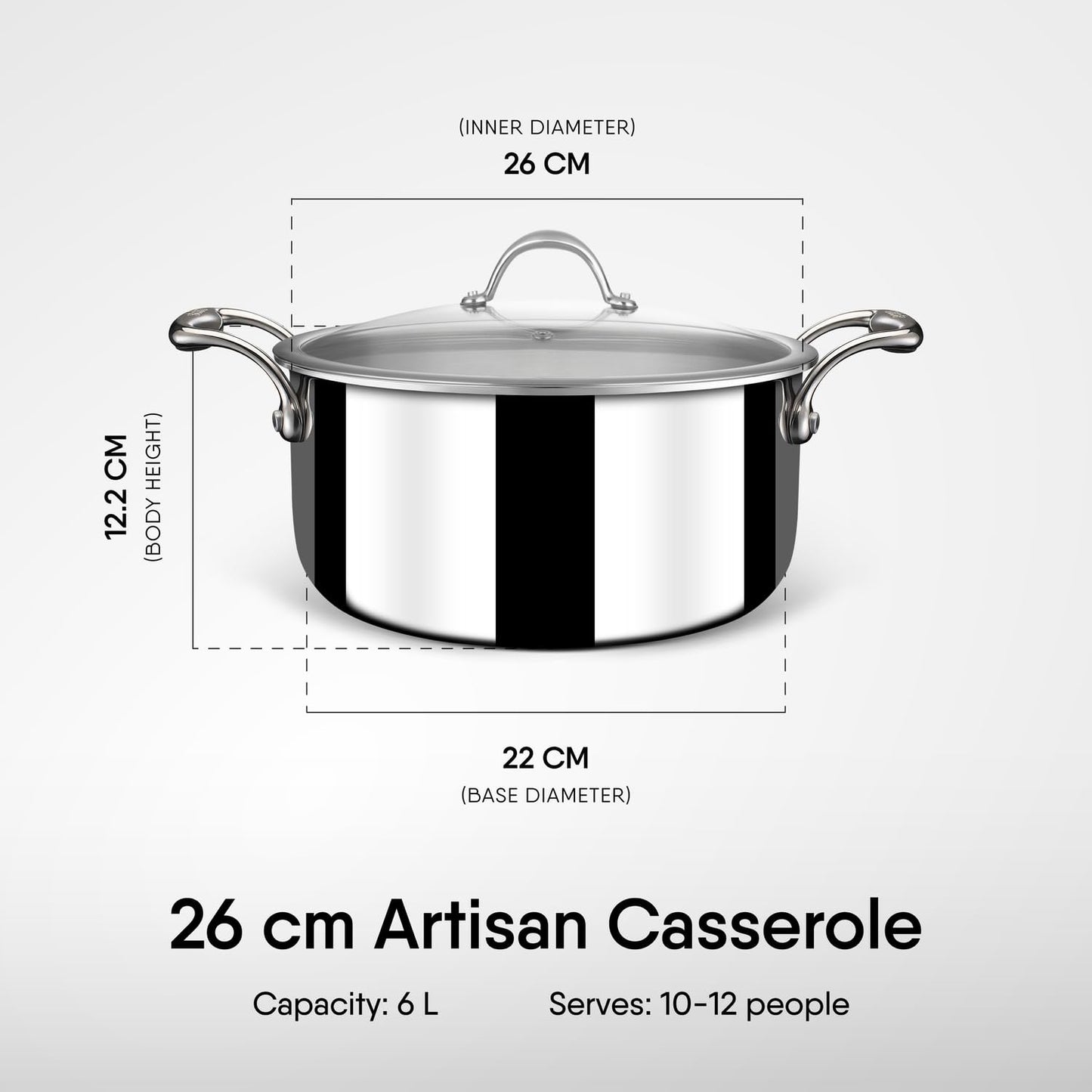 Stahl Artisan Triply Sauce Pot Casserole with Lid