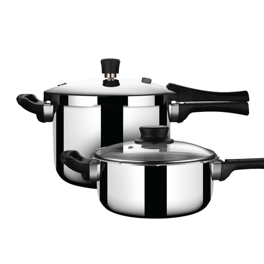 Stahl Triply  Broad and Tall Cooker Combo Induction Gas