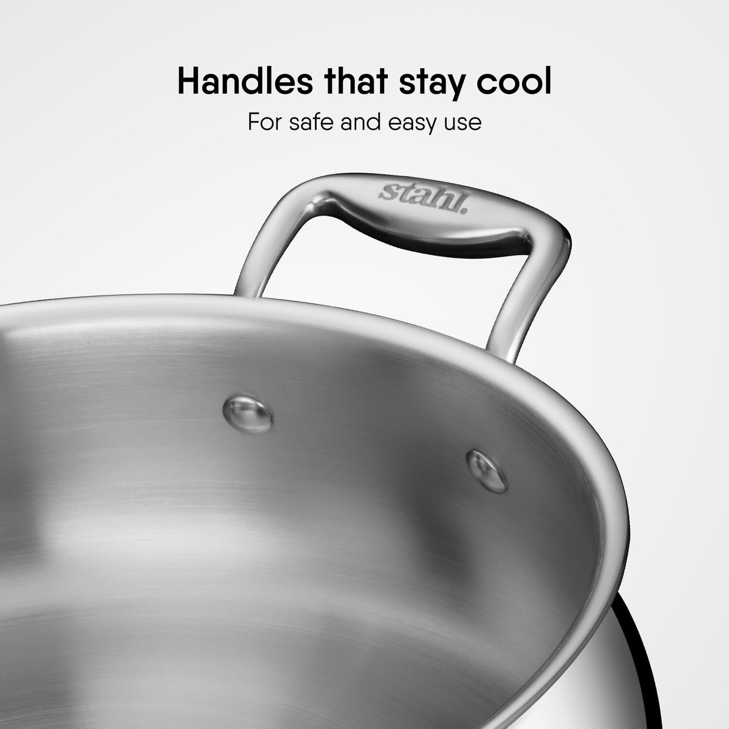 Stahl Artisan Biryani Pot Triply Induction Gas with Lid