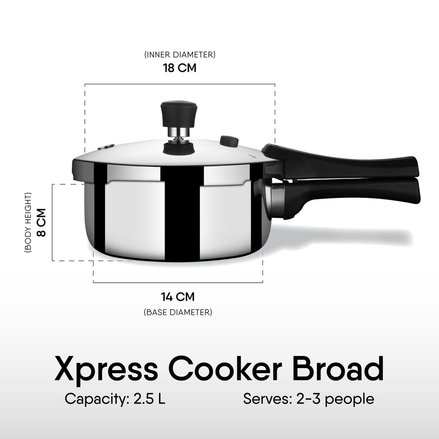 Stahl Xpress Triply Pressure Cooker Broad Induction Gas