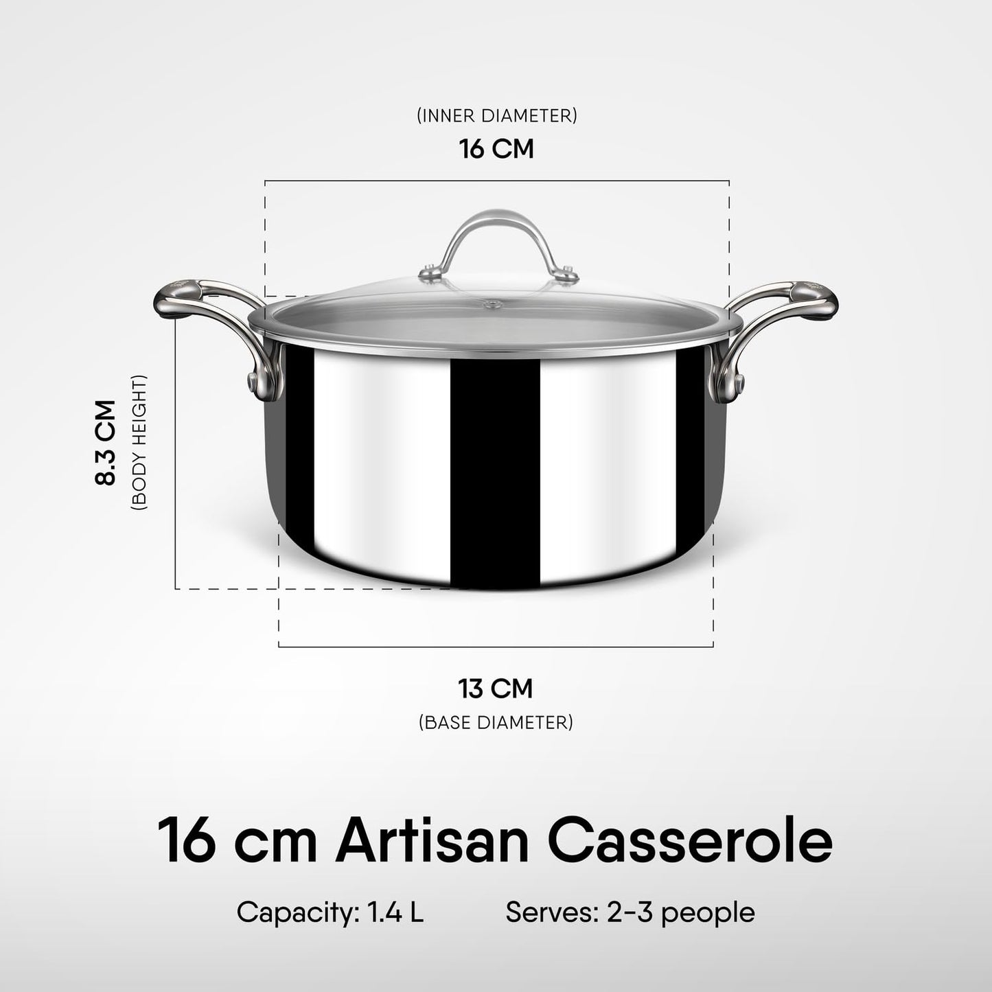 Stahl Artisan Triply Sauce Pot Casserole with Lid