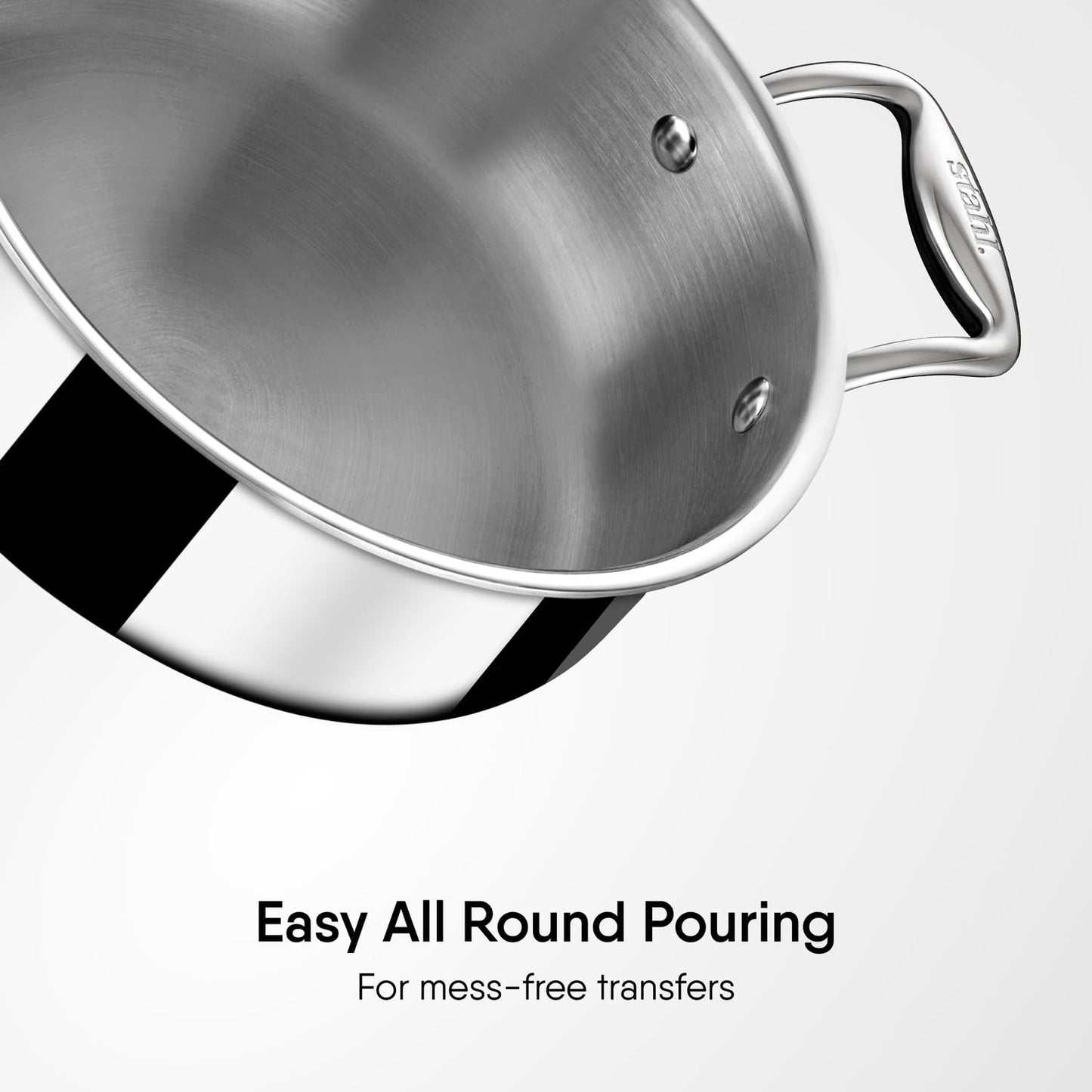 Stahl Casserole Triply Induction Gas Cook & Serve