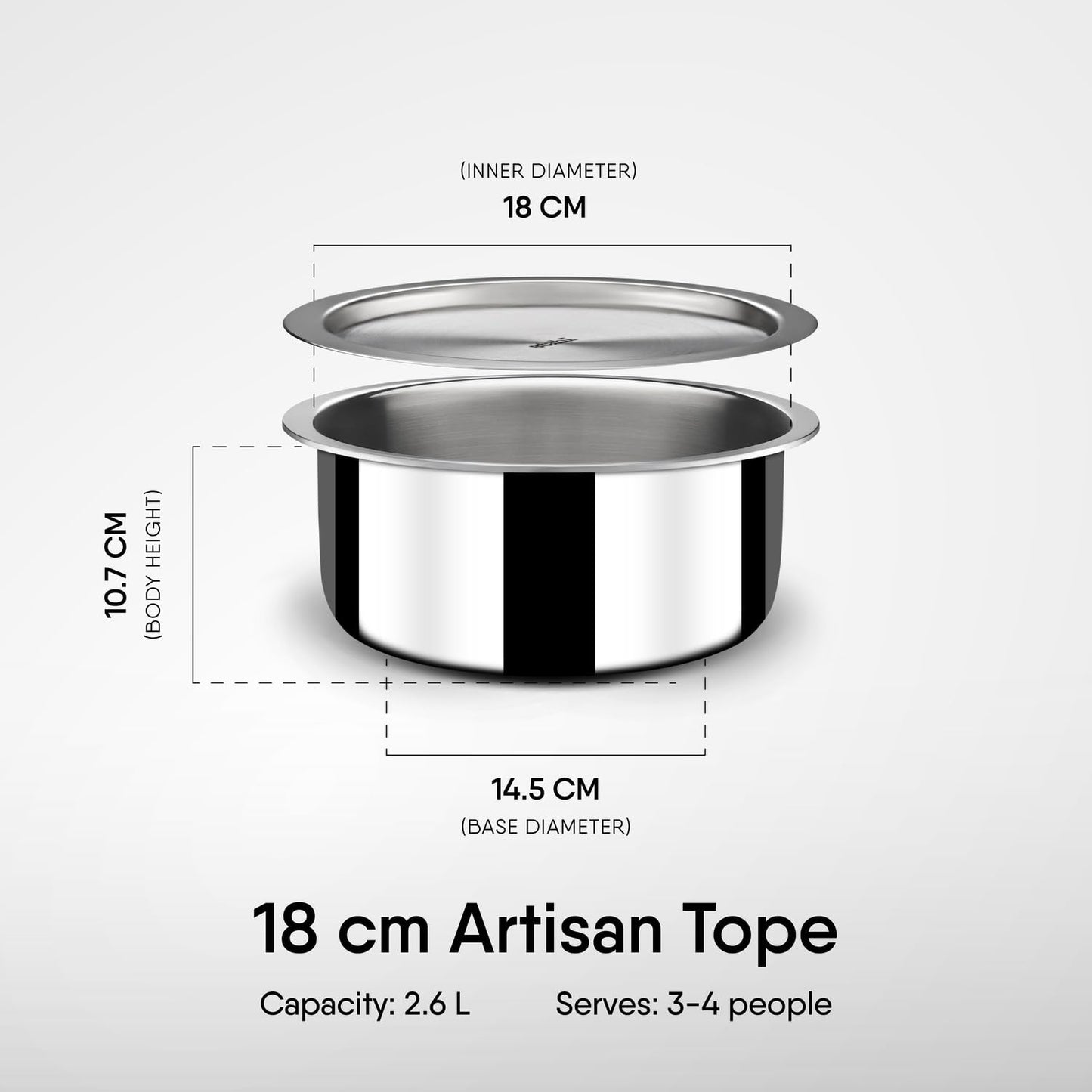 Stahl Triply Stainless Steel Tope  with Lid