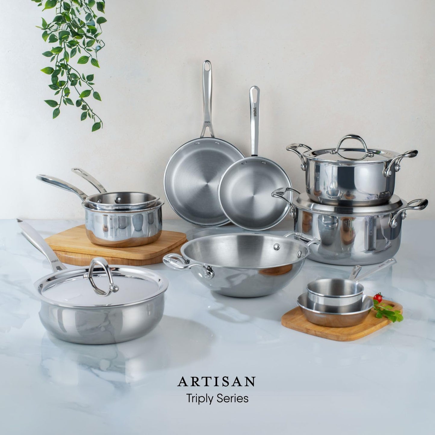 Stahl Artisan Triply Sauce Pan Milk Tea Pan with Lid