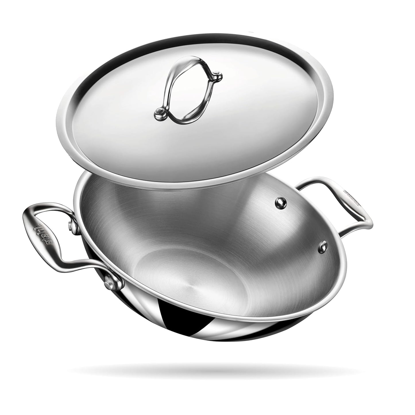 Stahl Artisan Kadhai Triply Induction Gas with Lid