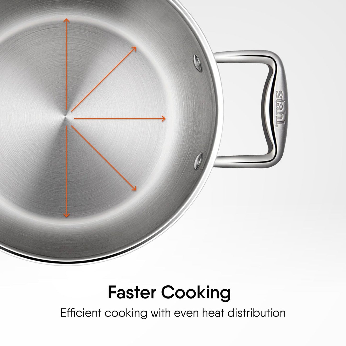 Stahl Casserole Triply Induction Gas Cook & Serve