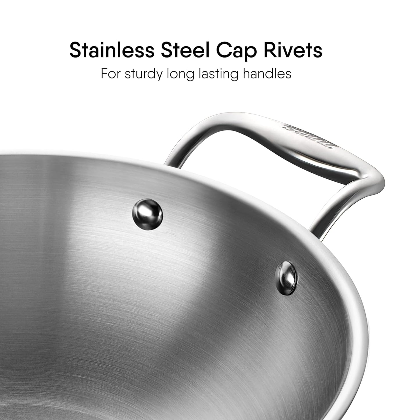 Stahl Artisan Kadhai Triply Induction Gas with Lid