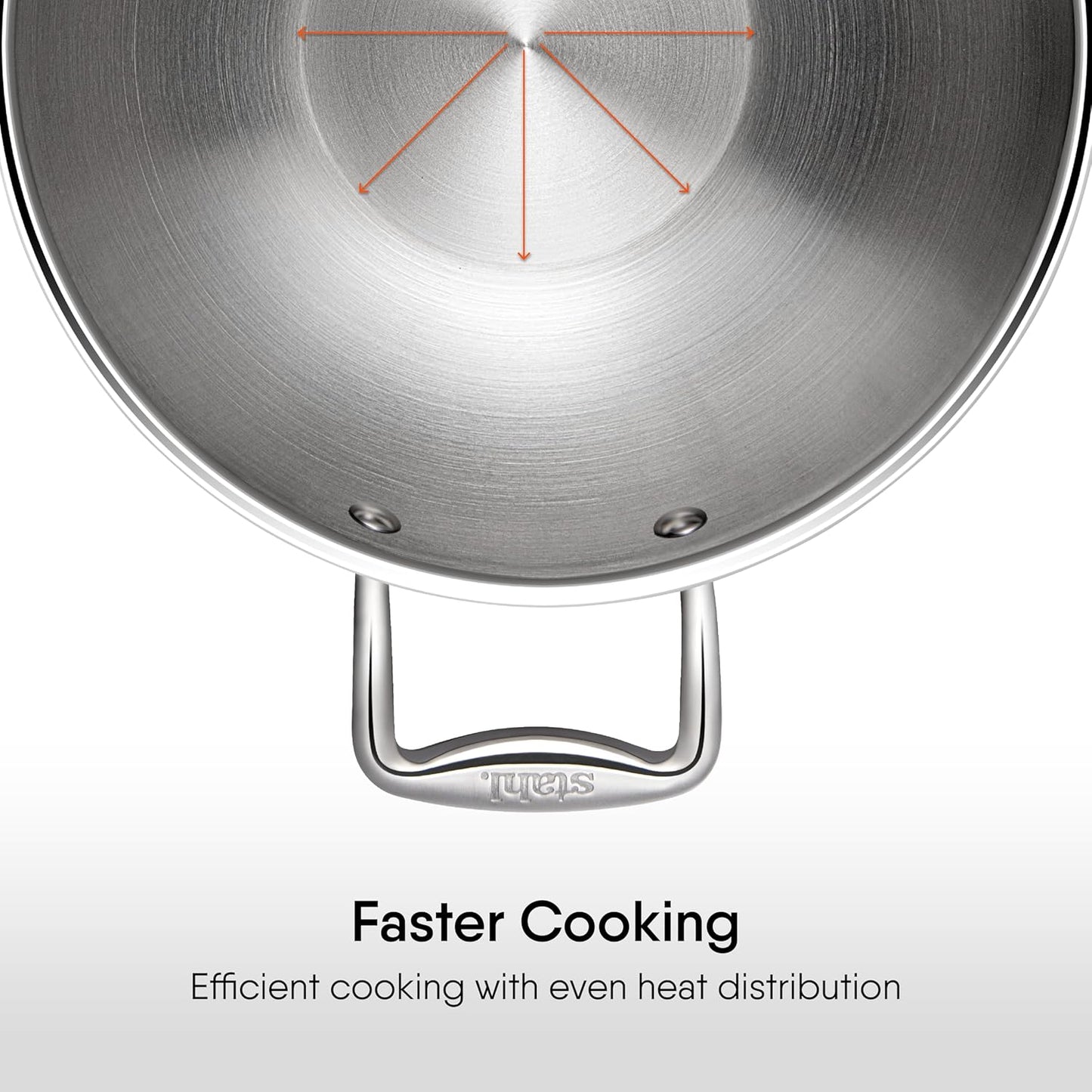 Stahl Artisan Kadhai Triply Induction Gas with Lid