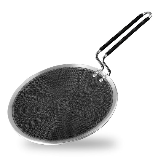 Bergner Hitech Triply Non-Stick  Roti Tawa, Tawa for Roti/Phulka/Chapati/Poli with Non-Stick Mesh Pattern, Metal Spatula Friendly, Even Heat Distribution, Induction Bottom and Gas Stove Ready