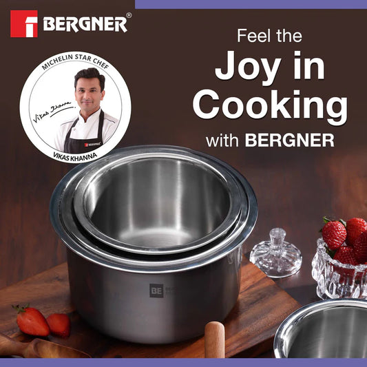 Bergner BE Bergner Essentials Tri-Ply Stainless Steel Tope - Induction Bottom (5-Year Warranty)