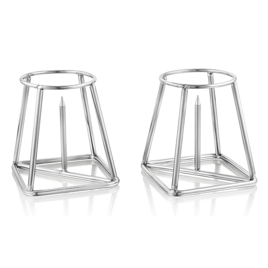 EMBASSY Stainless Steel Banana Plant Stand (10 cm x 10 cm x 13.7 cm, THICK / HEAVY, Set of 2)