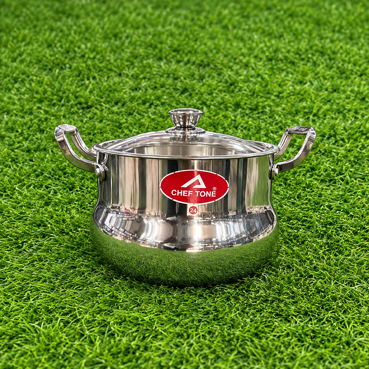 Chef Tone Belly Multi Pot With SS Wire Handle + Glass Lid Gems Series