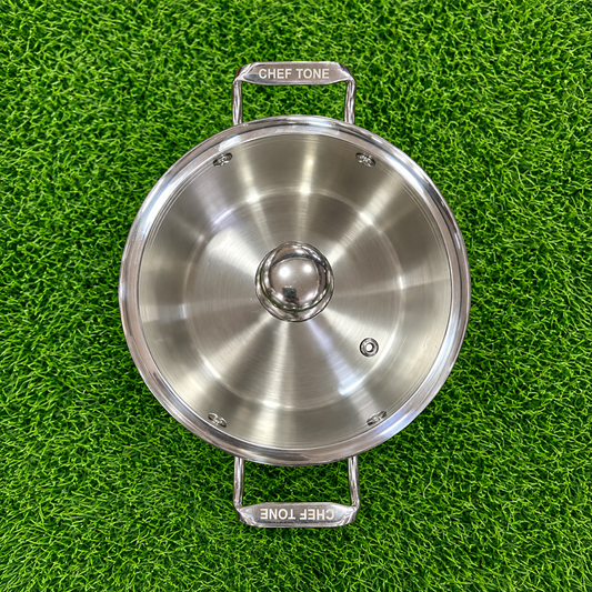 Chef Tone Triply Casserole With SS Wire Handle + Glass Lid Gems Series