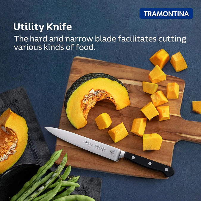 TRAMONTINA Century 6 Inch Utility Chef Knife | Stainless Steel Kitchen Knife | NSF Certified | 25-Year Warranty