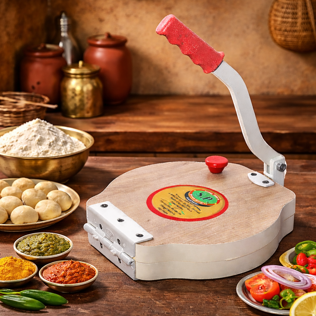 10 Inch Wooden Papad Press | Roti & Puri Maker