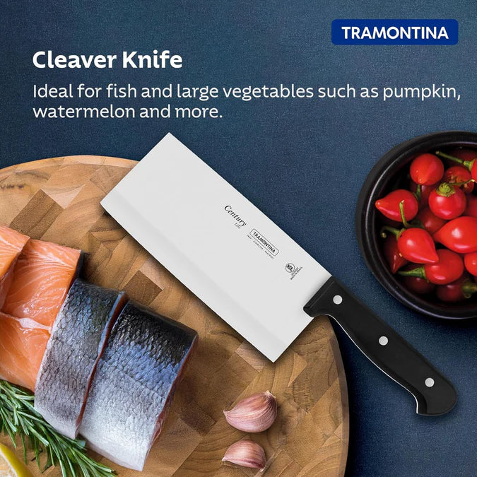 Century 7 Inch Stainless Steel Cleaver Knife | Heavy Duty Meat & Vegetable Chopper | Professional Kitchen Cleaver | 25 Year Warranty