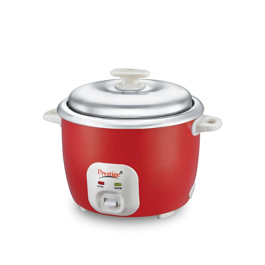Prestige Delight Cute 1.8 SS Bowl Electric Rice Cooker(1.8L for Rice-Open Type, Silky Red, with Stainless Steel Cooking Pan 4.4L Volume,700 W)